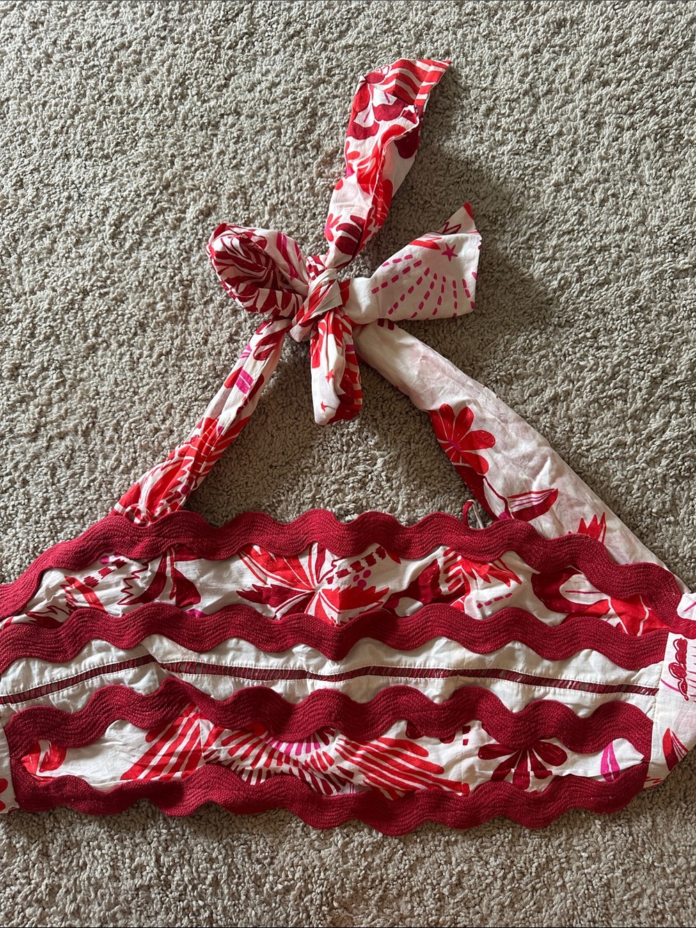 Farm Rio Tiles Printed Crop Top